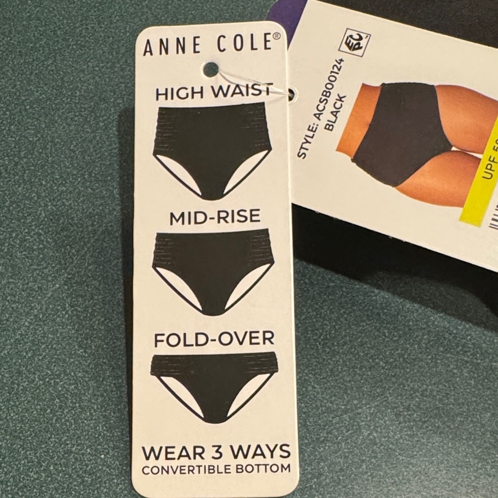 Anne Cole NWT Black Swim bikini bottom XXL - Picture 3 of 5